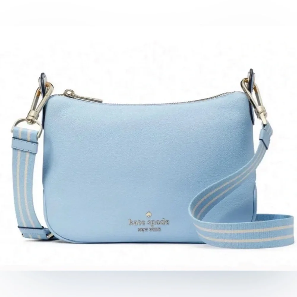 Kate Spade NWT Rosie Small Pebbled Leather Crossbody - Celeste Blue